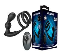 MR PLAY - PLUG ANAL VIBRANT AVEC ANNEAU PÉNIS ET TÉLÉCOMMANDE