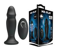 MR. PLAY - plug anal vibrant télécommandé rechargeable - silicone noir