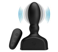 Mr Play - Schwarzer Aufblasbarer Analstecker mit Fernbedienung
