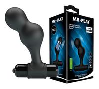 Mr Play - Schwarzer Silikon-Vibrator-Analstecker
