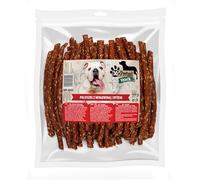 Mr. Pretzel Bâtonnets de bœuf et de riz pour chiens 500 g - Bâtonnets de viande naturels avec beaucoup de bœuf et d'abats - Riche en protéines (38 %) et faible en gras - Bonbons de récompense idéaux