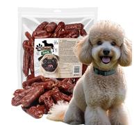 Mr. Pretzel Saucisses d'agneau - Friandise saine pour chien de qualité supérieure - Naturelle et sans céréales - Récompense douce pour chien - 500 g