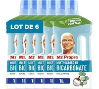 Mr. Propre Nettoyant Multi-Usages Sol Collection Tradition Parfum Bicarbonate Et Eucalyptus, 6x 1L, Élimine Les Taches Et Les Odeurs, À Base D’extraits Naturels