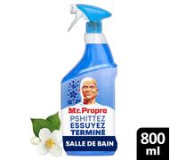 MR PROPRE Spray Nettoyant Salle de Bain, Élimine le Calcaire et les Résidus de Savon, Tue 99,9 % des Bactéries, Fleurs Blanches, 800 ml