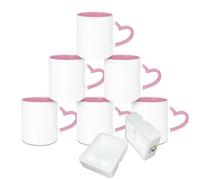 MR.R 11oz Sublimaiton Inner Color Mug With Heart Handle (Rose)