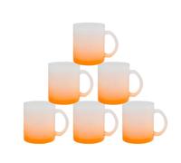 MR.R 11oz Sublimatio Farbbecher aus Glas Sublimation Tasse 6 Stück (Orange)