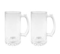 MR.R 16 oz Sublimation Blancs Verre Transparent Tasses Tasses À Café Avec Poignée Pour Transfert De Chaleur Thermique Revêtements (Lot de 2)
