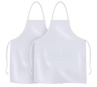 MR.R 2 Pcs Sublimation Blanks Tabliers Blancs, Tabliers à Sublimation, Tablier Blanc Unisexe pour Impression par Transfert, Cuisine Artisanat BBQ, 25x30 Pouces