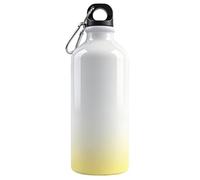 MR.R Bouteille de sport vierge en aluminium jaune blanc pour sublimation - 600 ml