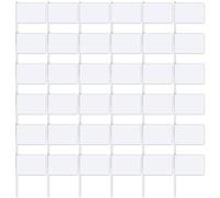 MR.R Lot de 36 mini bannières vierges en polyester blanc pour décoration de jardin à faire soi-même sur des bâtons