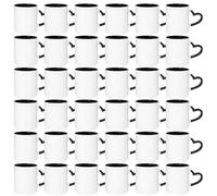 MR.R Lot de 36 tasses à café vierges à sublimation de 325 ml avec intérieur noir et poignée en forme de cœur