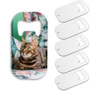 MR.R Lot de 6 blancs de sublimation de couleur blanche en acier inoxydable pour chien en forme d'ouvre-bouteille