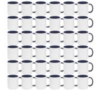 MR.R Sublimation Blanks Lot de 36 tasses à café en céramique avec intérieur et poignée Bleu foncé 325 ml