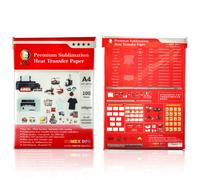 MR.R Sublimation Compatible Heat Transfer Paper 100gsm A4 210 x 297mm Paquet de 100 feuilles pour tissu polyester et matériaux de substrat dur avec imprimante d'encre Epson Sublimation