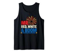 Mr Red White and Boom Funny 4th Couples Matching USA Débardeur