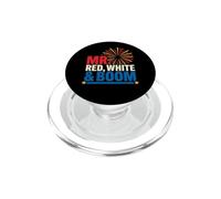 Mr Red White and Boom Funny 4th Couples Matching USA PopSockets PopGrip pour MagSafe