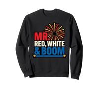 Mr Red White and Boom Funny 4th Couples Matching USA Sweatshirt