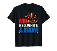 Mr Red White and Boom Funny 4th Couples Matching USA T-Shirt