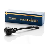 Mr.roller Dermaroller Cheveux 1MM, Derma Roller Barbe 540 Aiguilles en Titane, Microneedling Roller pour Repousse Cheveux, Rouleau Barbe Homme, Stimuler la Croissance de la Barbe et Des Cheveux