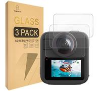 Mr.Shield Lot de 3 films protecteurs d'écran compatibles avec GoPro MAX2 [Verre trempé] [Verre japonais avec dureté 9H]