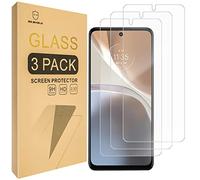Mr Shield Lot de 3 films protecteurs d'écran en verre trempé pour Motorola Moto G32 Dureté 9H