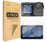 Mr.Shield Verre Trempé compatible avec DJI OSMO Action 5 Pro [Back+Lens+Front] Lot de 3 [9 Pcs] Film Protecteur d'écran Vitre Protecteur 9H Dureté