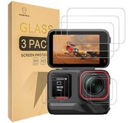 Mr.Shield Verre Trempé compatible avec Insta360 Ace Pro 2 [3x Lens & Touch Screen Glass + 3x PET (Not Glass) Small Screen Protector] Film Protecteur d'écran Vitre Protecteur 9H Dureté