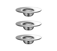 MR.SIGA Lot de 3 Filtres Bouchons Évier, Crépines Tamis Filtre de Vidange Douche en Acier Inoxydable Antirouille, Attrape-Cheveux pour Salle de Bain, Lavabo, Baignoire