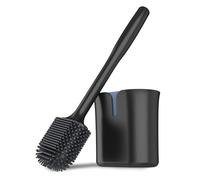 MR.SIGA Brosse WC, Brosse Toilette en Silicone avec Support, Montage Mural