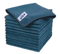 MR.SIGA Chiffon de Nettoyage en Microfibre, Serviettes en Microfibre Tout Usage, Chiffons de Nettoyage sans stries, Paquet de 12, Sarcelle légère, Taille 32 x 32 cm (12,6 x 12,6 Pouces)