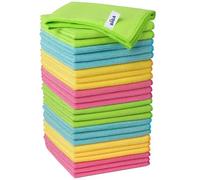 MR.SIGA Chiffon nettoyant Microfibre de Quatre Couleurs Lot de 24, Dimension: 32 x 32 cm