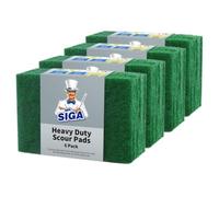 MR.SIGA Chiffons à Récurer à Toute Preuve, Epurateur Domestique de Cuisine | Chiffons à Ménage Robuste Abrasif pour évier, Tampons à Récurer pour Vaisselle, Lot de 24, 10 x 15 cm, Vert