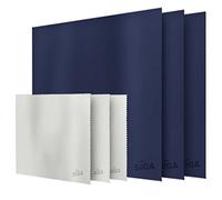 MR.SIGA Chiffons de Nettoyage en Microfibre pour Verres, Lunettes | Torchon Microfibre pour Écrans de Télévision, Tablettes et Polissage, 3pc Bleu Marine 40,6x40,6cm, 3pc Gris 15x18 cm