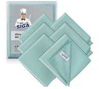 MR.SIGA Chiffon Microfibre Vitre Ultra Fine pour Verre, Chiffon Vitre sans Trace Lavable à Machine, Lot de 6, Dimensions 35 x 40 cm