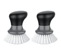 MR.SIGA Lot de 2 Brosses à Vaisselle avec Poignée Ergonomique, Brosse Cuisine pour Nettoyage des Casseroles Poêles Assiettes Évier, Gris