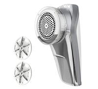 MR.SIGA Rasoir Anti Bouloche, Rasoir Portable à Piles avec Lumières LED, 2 Lames de Rechange à 6 Feuilles, Gris