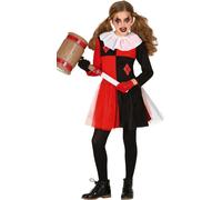 Mr Smile Costume d'Arlequin Héroïque Personnage d'Aventure Fantastique Pour Halloween Spectacle Enfants, Taille : 140/146 Couleur : Rouge