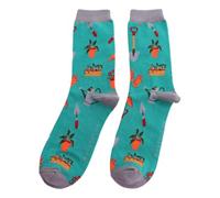 Mr Sparrow Gardener's Tools on Teal Chaussettes fantaisie pour homme Taille unique