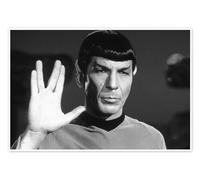 Mr. Spock - Star Trek Poster 30 x 20 cm Noir et blanc Tableaux Décoration murale