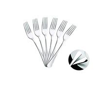 Mr. Spoon - Lot de 6 fourchettes de table, Fourchette à Steak, Fourchette à Fruits, Fourchette à dessert en Acier Inoxydable 17,5 x 2,36 cm