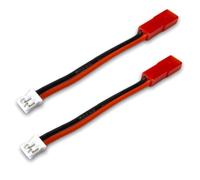 Mr.Stecker Modellbau® Lot de 2 adaptateurs de batterie Lipo JST mâle vers fiche 2.0 PH 2 broches Micro JST 2 mm pour batterie Lipo 1S