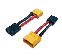 Mr.Stecker Modellbau® Lot de 2 adaptateurs XT90 mâle vers Traxxas TRX femelle 12 AWG 3,5 mm² Câble adaptateur haute intensité pour batterie Lipo