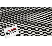 MR-Style Grille de course en aluminium - Grille de barbecue - Grille de course - Grille extensible - 100 x 33 cm - Noir - Tuning - STYLING - Grille de qualité supérieure (4 mm x 8 mm)