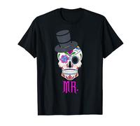 Mr Sugar T-shirt vintage avec tête de mort Dia de los muertos T-Shirt
