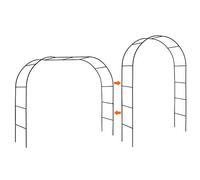 Mr.Ton Arche de Jardin en métal, 2,5 m de Haut x 1,5 m de Large, tonnelle en métal Robuste avec extrémités Pointues pour Grimper, vignes et Plantes, Mariage, décoration de fête, Noir