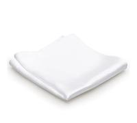 Mr.Van 100% Soie Pochette de Costume Homme Pocket Square 35 * 35cm 16,5 Momme Mouchoir pour Mariage Banquet Blanc