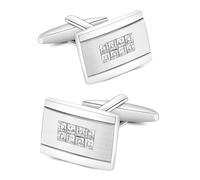 Mr.Van Boutons De Manchette Cristal Argent pour Hommes Chemise Business Mariage Ou comme Cadeau d'anniversaire