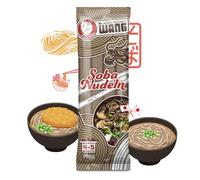 Mr. WANG Soba Nouilles 10 x 300 g - Pâtes de blé japonaises au goût acidulé et noisette au sarrasin pour soupes et plats wok - Végétalien