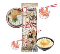 Mr. WANG Udon Nouilles 18 x 300 g (séchées et naturelles, végétalien) Pâtes de blé japonaises pour soupes, salades, bols et wok