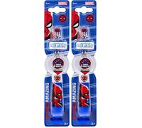 Mr White Jr Alimenté par pile Brosse à Dents Manuelle avec Capuchon de Protection Spider-Man (Lot de 2)